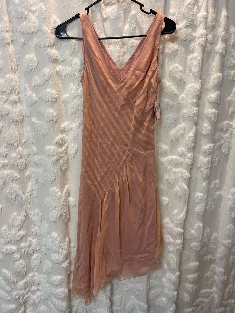 Adrianna Papell pink/peach silk fairy asymmetric dress